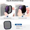 NEEWER ND/PL Filter Set Compatible with Insta360 Ace Pro 2 (4-pack) - Snap-on ND8 + ND16 + ND32 + ND64 2-in-1 Polarizing/Neutral Density Filters for A