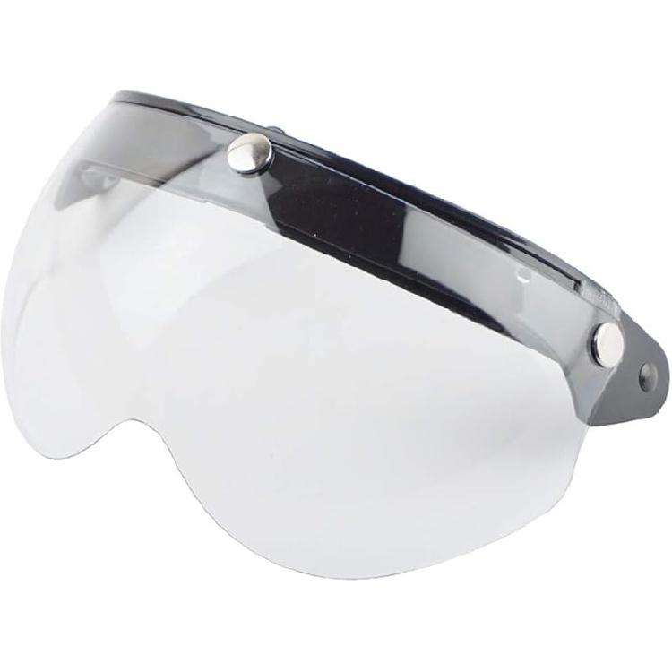 Universal 3-snap Retro Helmet Visor Windproof Sun Half Face Motorcycle Helmets Visor, Flip Up Visor Lens