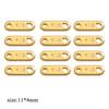  100pcs Stainless Steel Tail Chain Tag Real Gold Electroplated Small Pendant Accessories for Jewelry Making DIY Charms