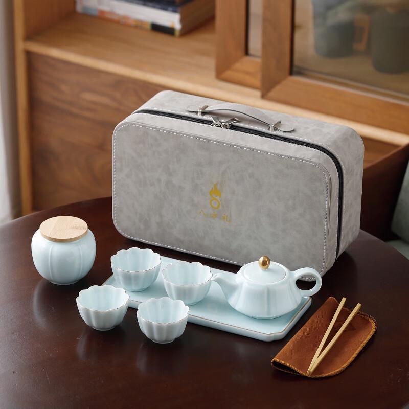 Bafang Lihe Chinese Ceramic and Glass Tea Set