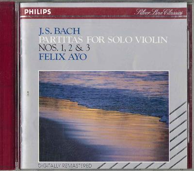 CD FELIX AYO  Bach Partitas For Solo Violin Nos.1 4208002 PHILIPS 1987 Japan Classical Used