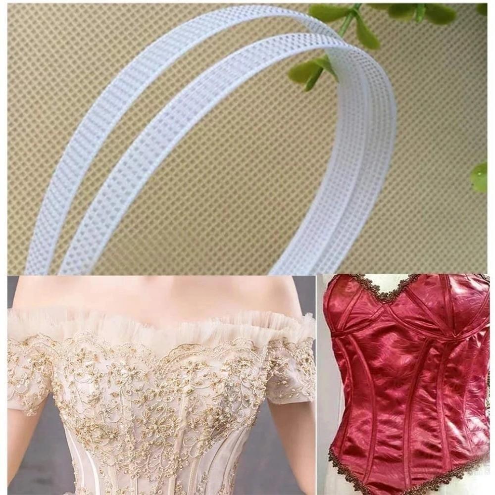 New 1 Roll/40cm Polyester Boning 6-15mm Sew-Through Bone Support Tape Low Density Sewing Accessories Wedding Dress Making