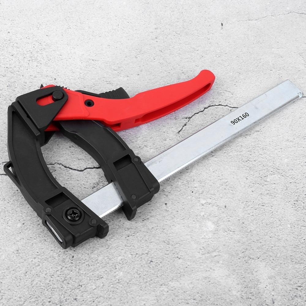 One Handed Woodworking Clamp Ratchet Mechanism Bar Clamp Durable F Clamp Woodworking