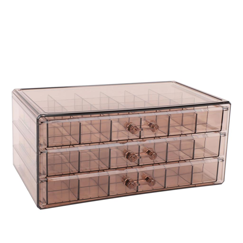 Jewelry Box 3 Layer 72 Cells Antioxidant Acrylic Clear Jewelry   for Earring Necklace