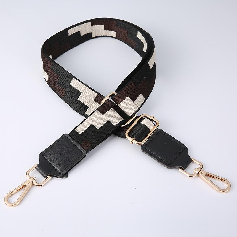 

New Fashion Personalized Square Ethnic Style Bag Strap 38mm Adjustable Shoulder Strap Woven Polyester Bag Shoulder Strap