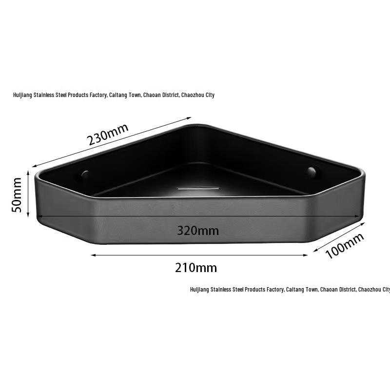 Corner Bathroom Storage Shelf - Triangle Restroom Rack чёрный