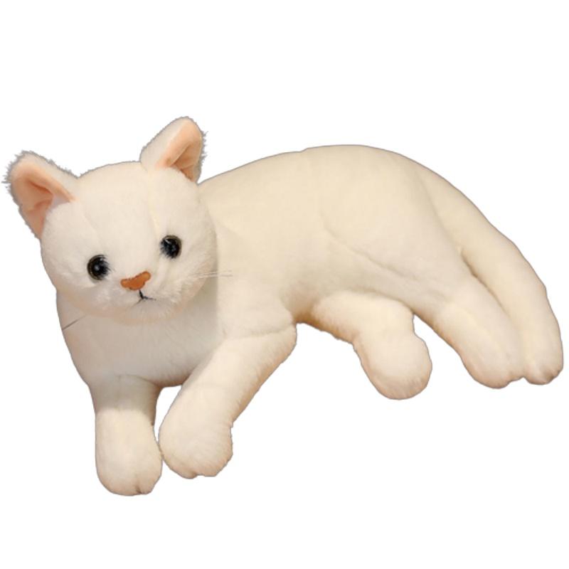 31cm Realistic Plush Cat Doll Soft Stuffed Kitten Toy In Pure Grey White Yellow And More For Kids' Pet Collection
