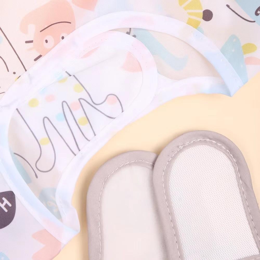 Justerbara Babyhaklappar Vattentät Långärmad Matningssmock Hållbar Helärmsförkläde