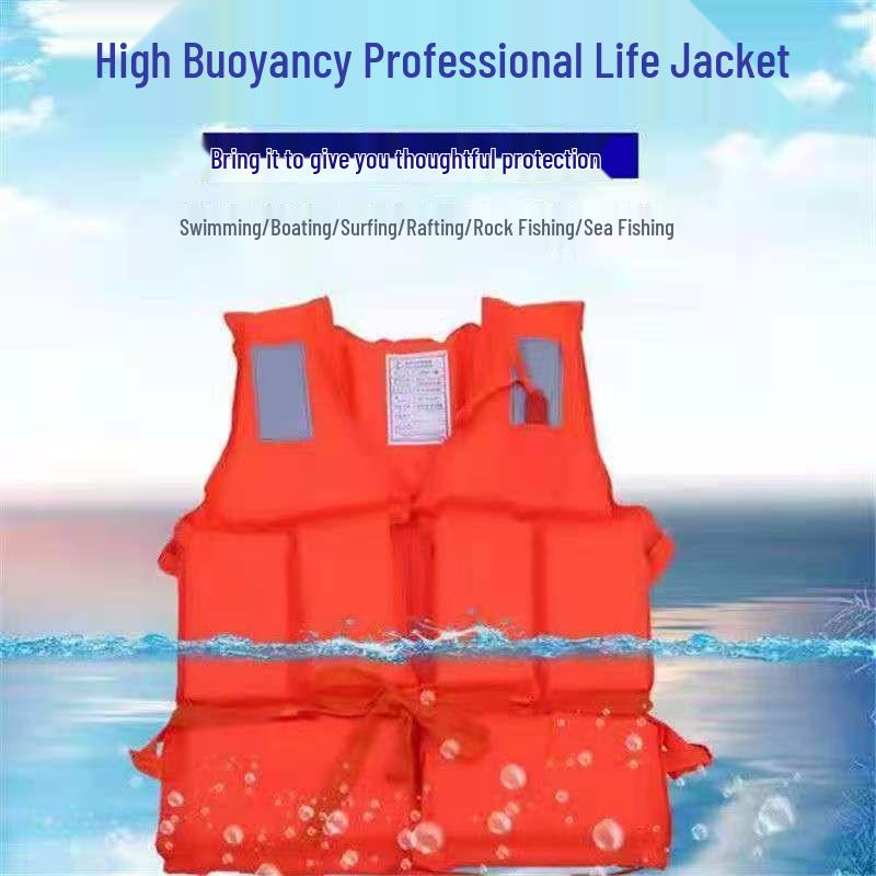 High Buoyancy Life Vest with Whistle and Crotch Strap