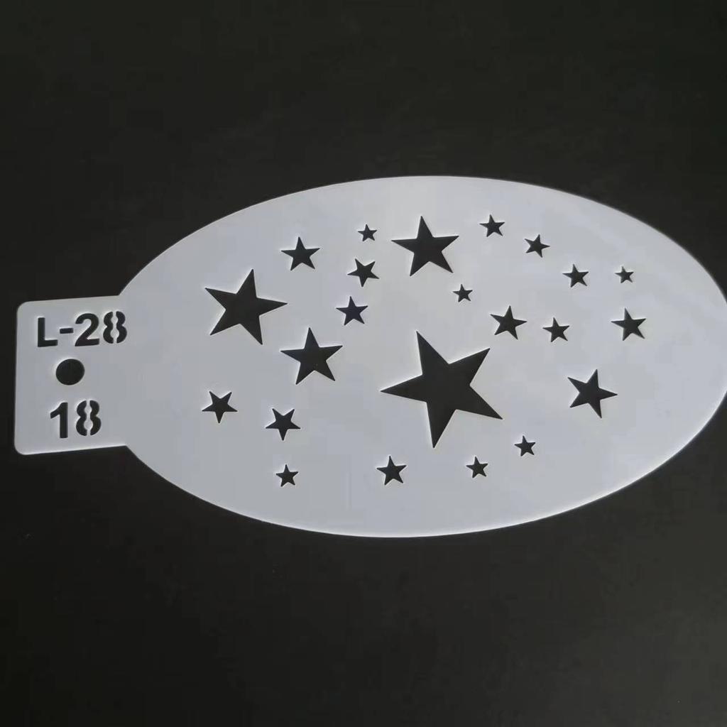 New Face Painting Stencils Templates Professional Body Art Dolphin Deer Butterfly Plastic Makeup Tools