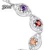 Adjustable Fashion Bracelet Women Vintage Multi-Color Cubic Zirconia Elegant