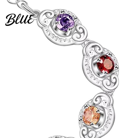 Adjustable Fashion Bracelet Women Vintage Multi-Color Cubic Zirconia Elegant