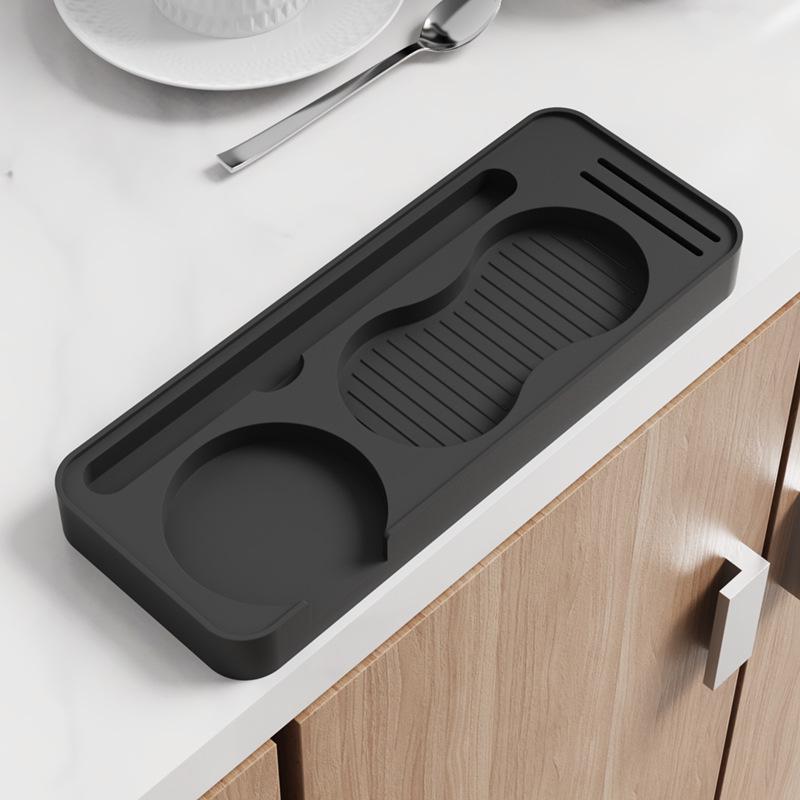 Silicone Coffee Tamper Mat & Tool Storage Tray