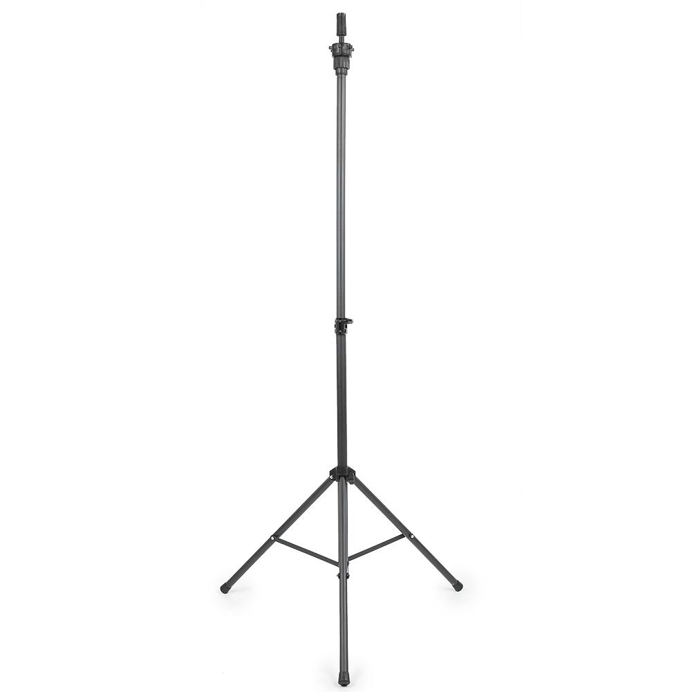 Adjustable Matte Thin Tube Hair Wig Stand Model Head Tripod Black for Hairdressing Training