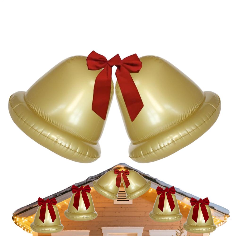 Christmas Inflatable Ball Decorations Giant Inflatable Christmas Ball Outdoor Decoration 2 Pieces Festive Holiday Decor For