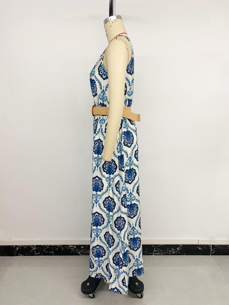 2026 Spring/Summer Sleeveless Resort-Style Split Maxi Dress for Women - TikTok Bestseller