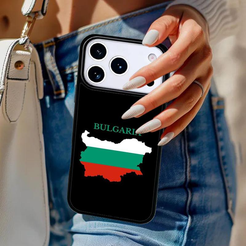Bulgaria Flag Passport Map Phone Case For iPhone 17 Air 14 15 13 12 Max Cover For Apple 14 15 16 16e 11 Pro Max Plus Coque