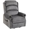 Power Lift Recliner with Vibration Massage and Heat, Lift Chair for Tall with Wood Grip, Pocket Spring, Light Grey