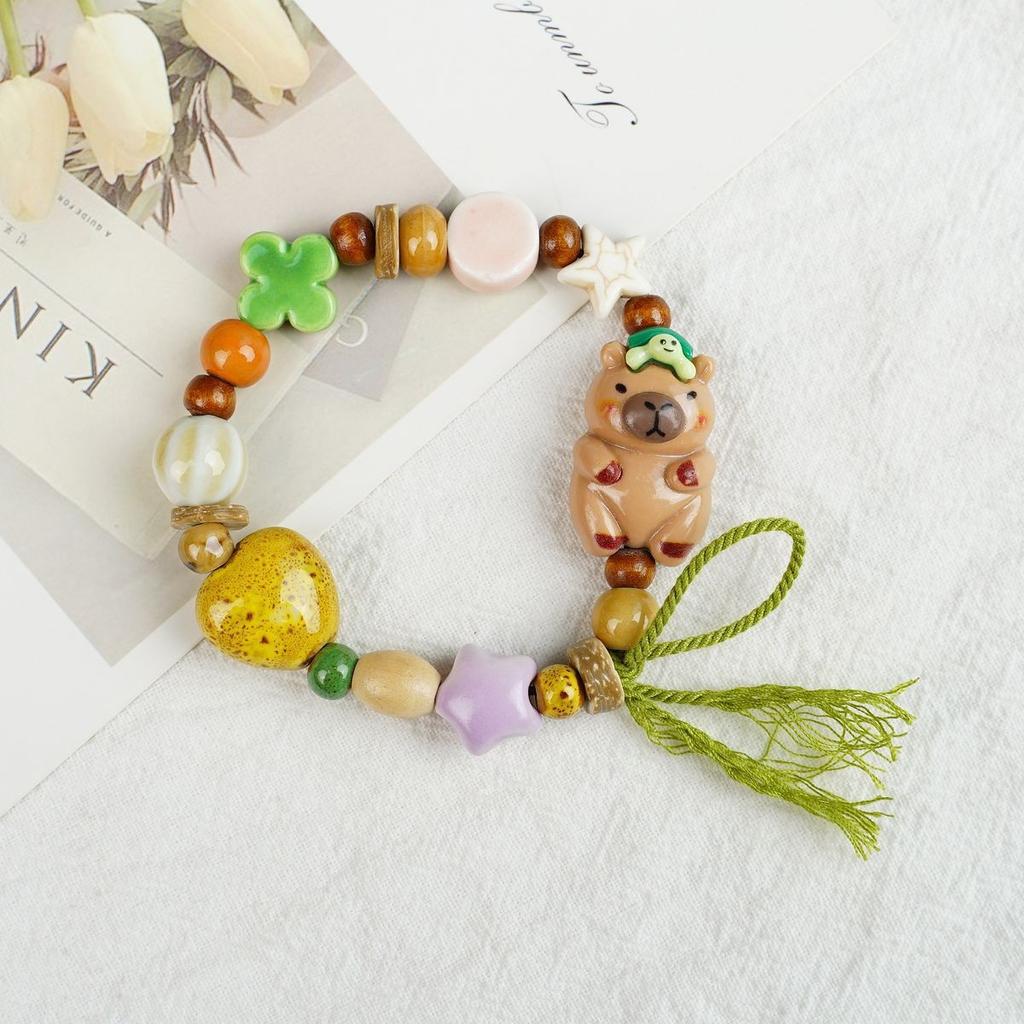 Ceramic beaded bracelet small fresh ancient style national style simple bracelet summer