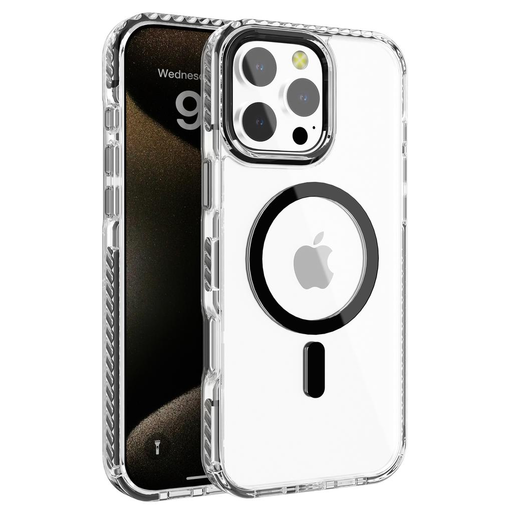 For iPhone 13 Pro Clear Phone Case PC+TPU Shell Compatible with MagSafe Phone Cover