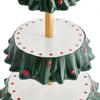 Creative Christmas Tree Snack Rack Double Layer Cake Stand Xmas Party Supplies For Home Hotel Bar