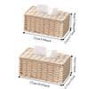 Large Capacity Woven Tissue Box Handmade Tissue Paper Container Desktop Napkin Dispenser  Office