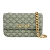Matelasse Monochrome Triomphe Logo All Over Print Chain Clasp Fabric Crossbody Shoulder Bag Women Bags Khaki-Green 111272EZ9-15KH