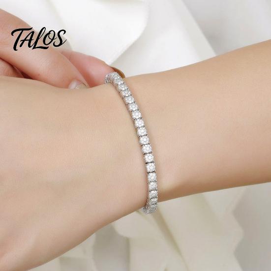 Shiny Faux Crystal Bracelet for Women, Silver/Golden Rhinestone Bangle Bracelet, Sparkling Skin Friendly Alloy Plated Cubic Zirconia with Secure Clasp