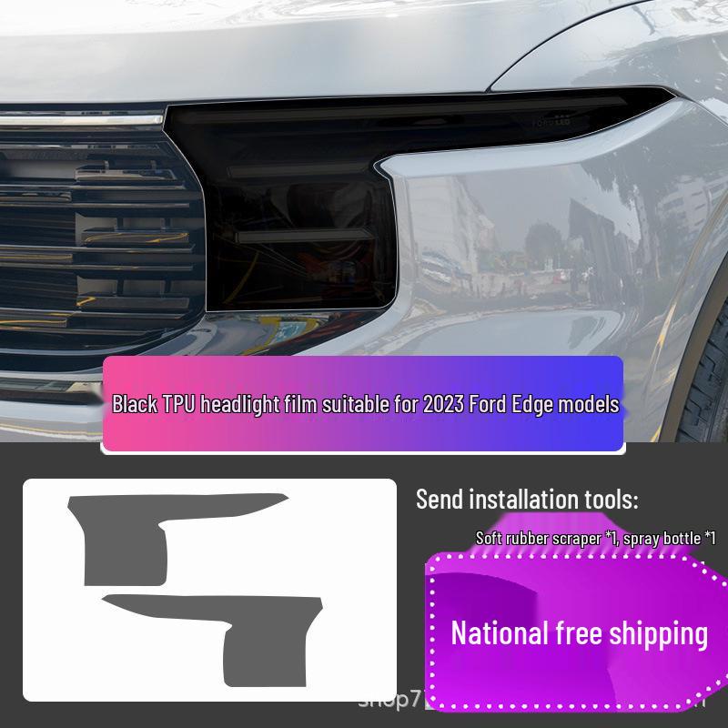 15-24 Ford Raptor F150 Headlight Protection Film - Transparent Black TPU