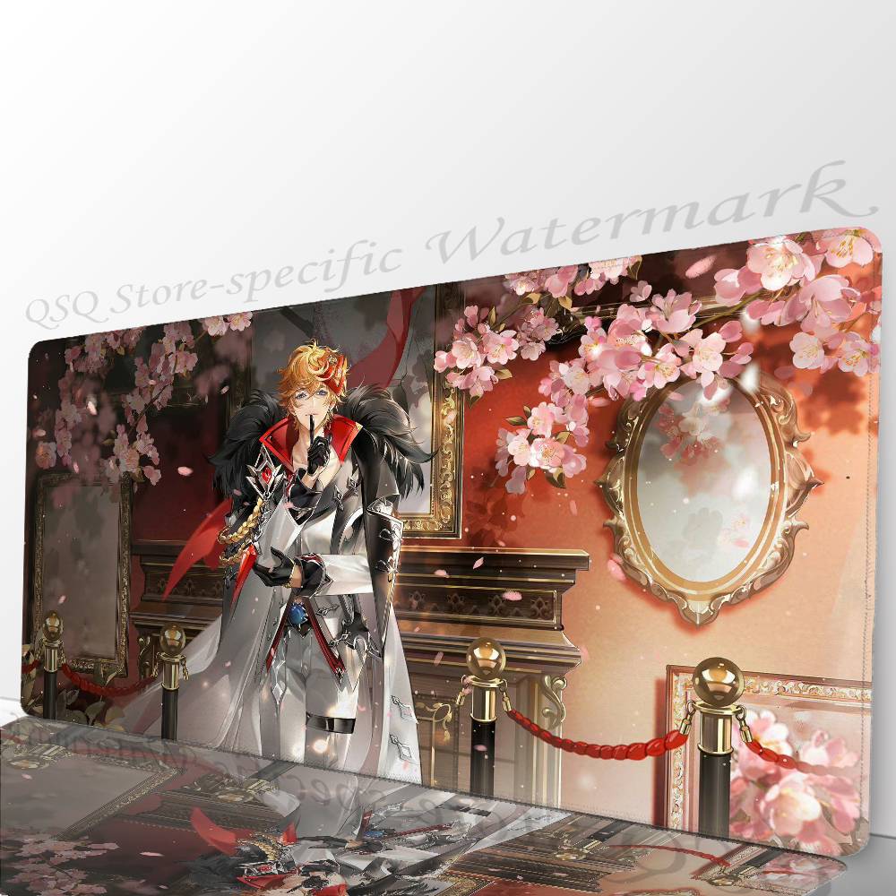 Tartaglia Anime G-genshin Impact Mousepad Non-slip Suitable For Office Computers Laptops E-sports Game Desk Mats XXL Keyboard