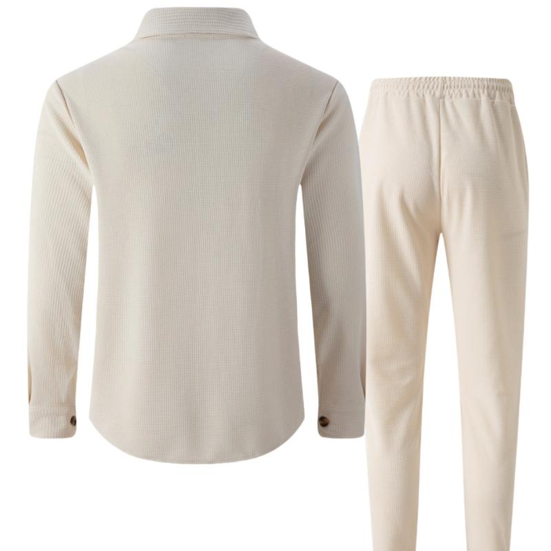 Spring And Autumn Men's Long Sleeved Pants Jackets And Versatile Casual Pants Men's 2pcs Clothing Set