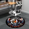1PC Tiger Crown Emblem Office Round Rug, Non Slip, Soft and Durable Office Rug for Interior Decoration, Perfect for Office