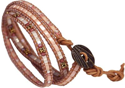 MIYUKI Bead Kit 3-Row Wrap Bracelet, Pink, BFK-421