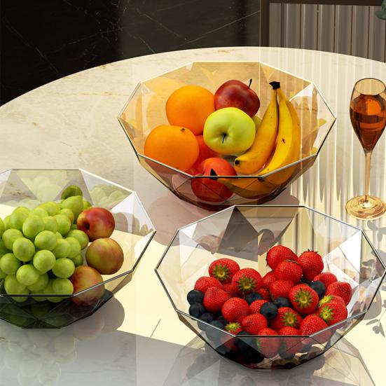 Fruit Plate Transparent Kitchen Storage Jar Safe Food Contact Snack Organizer for Snacks Vegetables Dried Fruits
