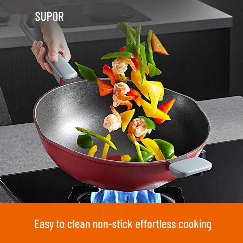 SUPOR 34cm Non-stick Wok for All Stovetops