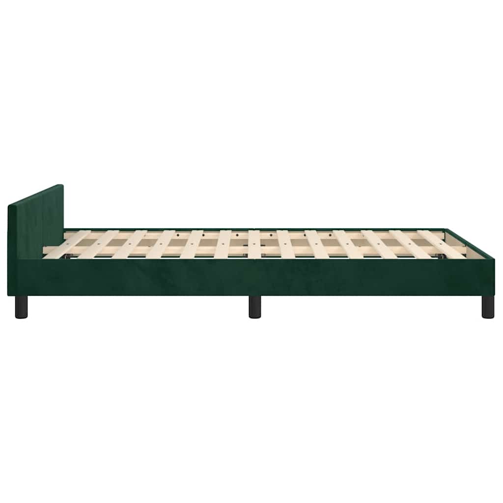 Bed Frame without Mattress Dark Green 120x200 cm Velvet