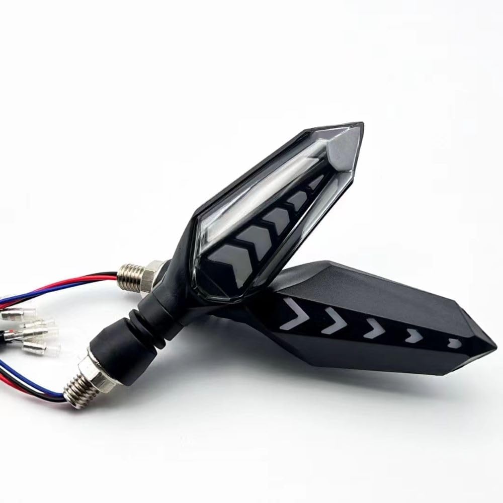 

Mailaier 2PCS Motorcycle Indicator Flowing Turn Signal Motorcycle Bicolor Flowing Turn Indicator Motorcycle Kick scooter Off road Four wheel Cruiser