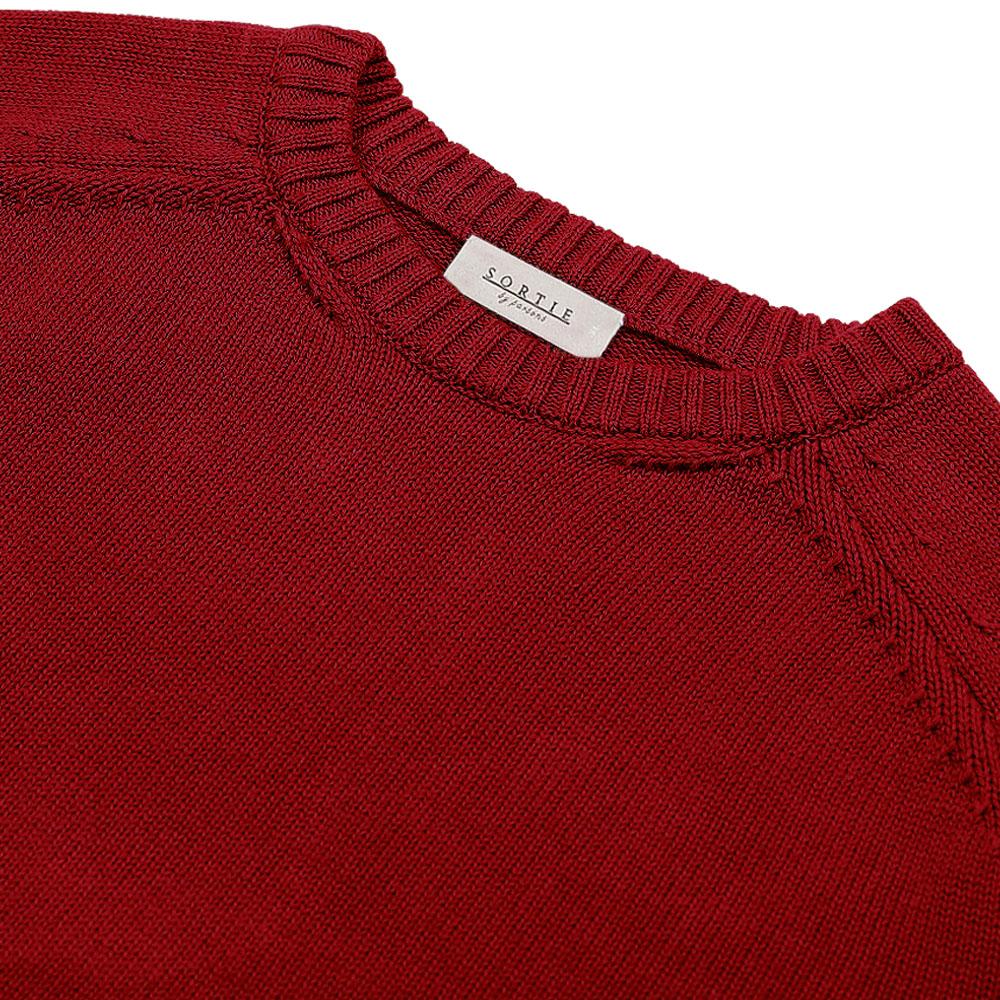 Solti Saddle Crew Neck Knit (Red)
