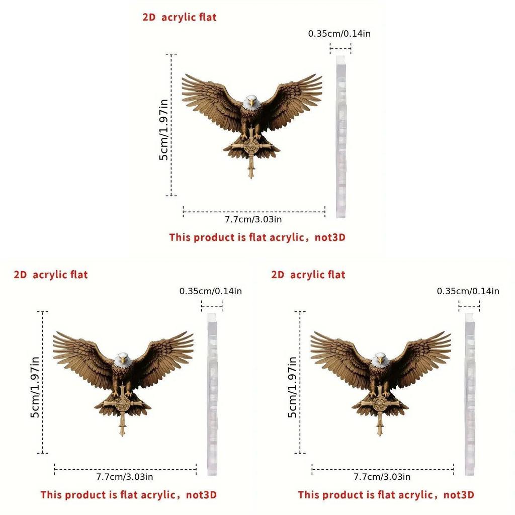 Vintage Acrylic Eagle Cross Car Hanging Ornament Perfect For Stylish Interior Decor