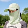 Polyester Baseball Cap With Removable Face Mask For Outdoor Sun Protection And Sports Activities