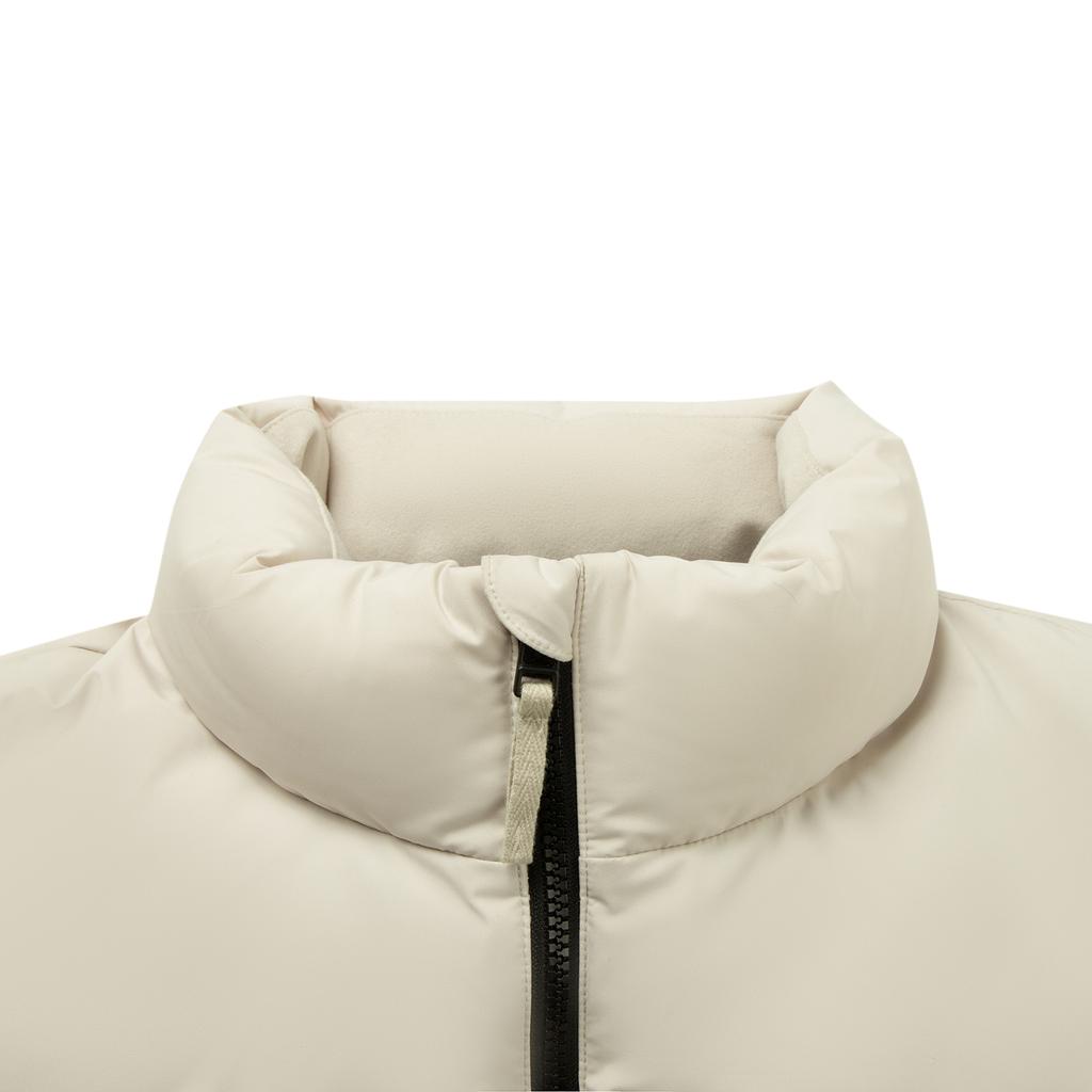 Li Ning Badfive Windproof Water-Resistant Warm Loose Fit Stand Collar Embroidered Down Jacket Men outerwear AYMV129-1