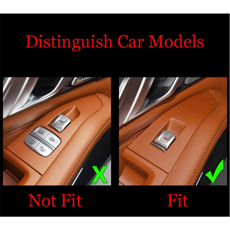 ABS Chrome/Carbon Fiber Car Window Lift Button Frame Trim Accessories For BMW X5 G05 X7 G07 2019-2026  Left Hand Drive