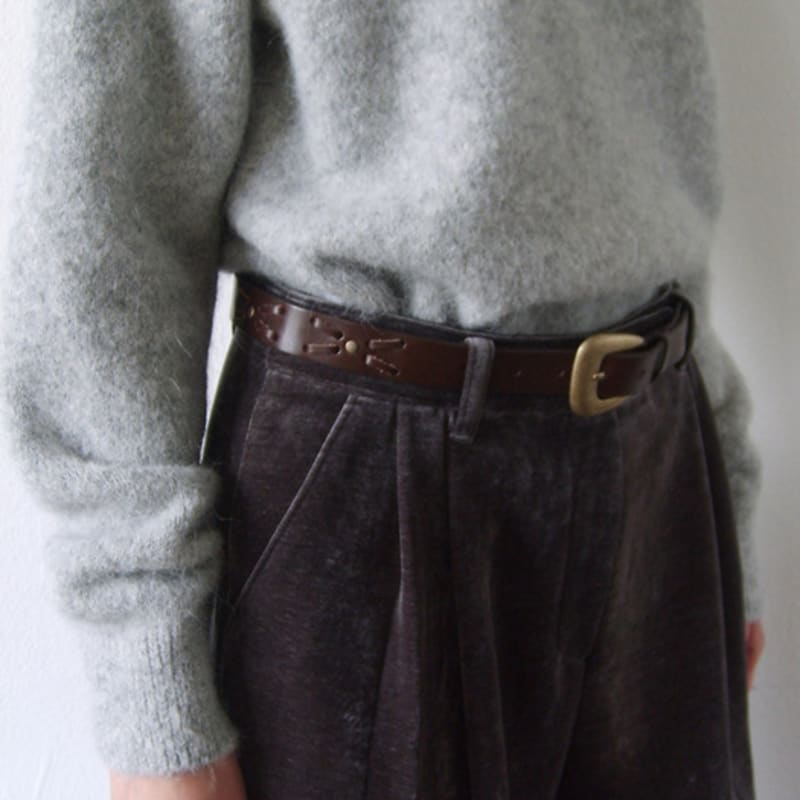 

Enor TWIST WESTERN КОЖАНЫЙ РЕМЕНЬ - КОРИЧНЕВЫЙ FREE