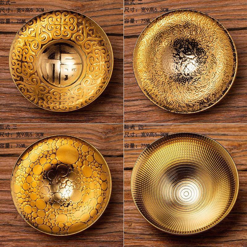 Multicolor Gilding Tea Cup Ceramic Teacup Chinese Style Retro Handmade Golden Tea Cup Vintage Tea Set Home Tea Bowl Master