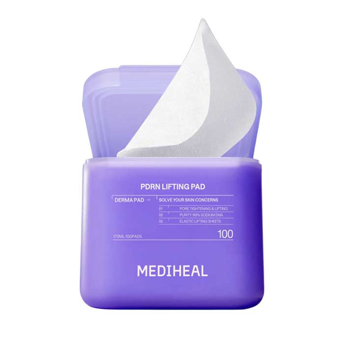 Mediheal Derma PDRN Toner Pads Skin Repair Hydrating Facial Pads 100 Sheets