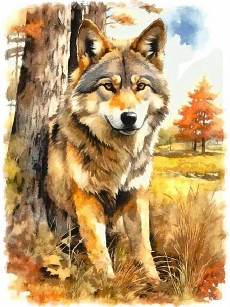 5D Diy Diamant Malerei Katze Wolf voller Platz/Runde Mosaik Stickerei Tiere Baum Wand Dekor