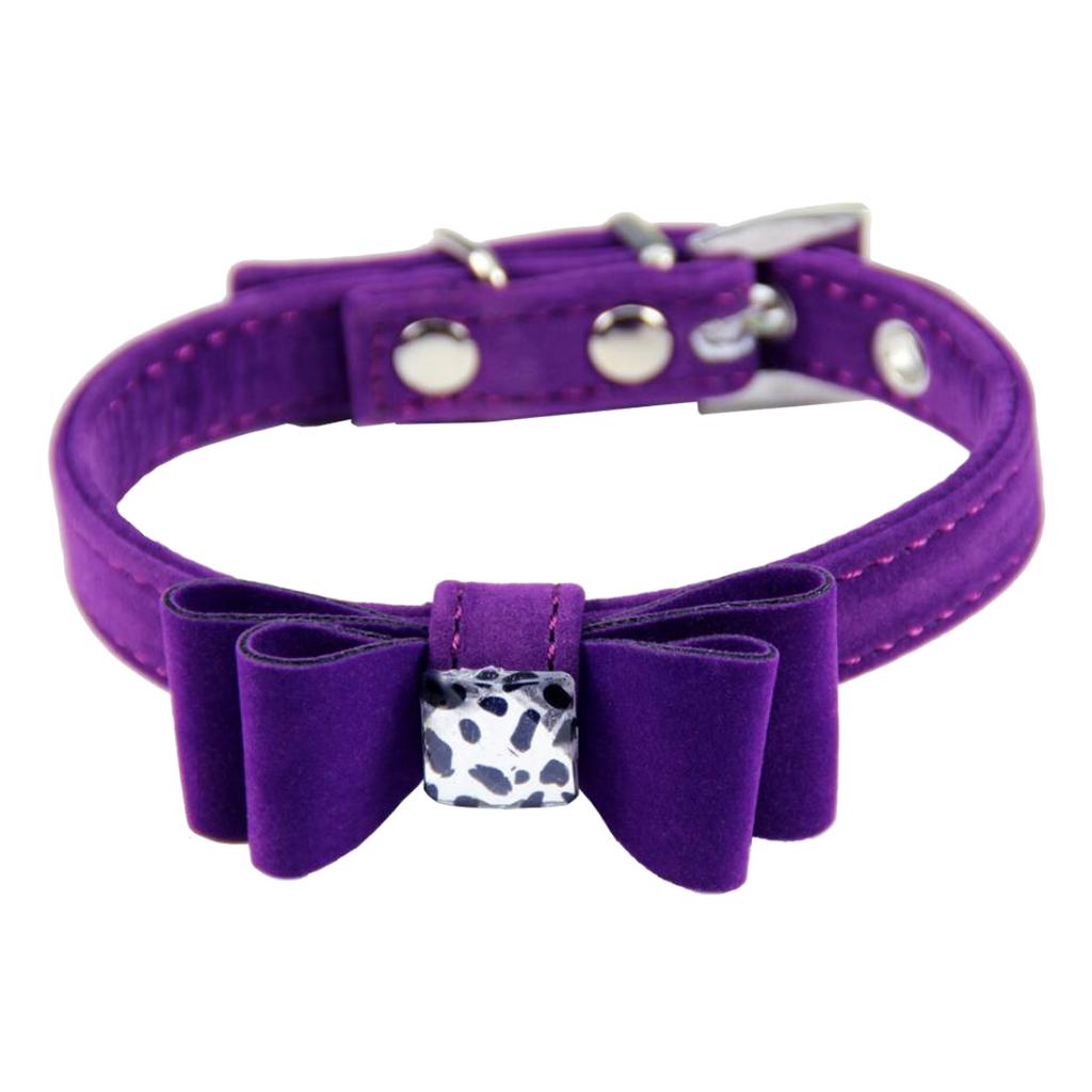 Buy Pet Supplies Flocking Cloth Traction Belt Butterfly Bow Bell Collar