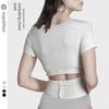 Non-Exchangeable Non-Returnable] Beauty Back Yoga Clothes Short Sleeve Tops Slim-Fit with Brassiere Pad Sports T-Shirt Pilates Workout Clothes