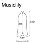 Musiclily Pro Truss Rod Cover, Bell Shape, USA, for LP Les Paul Electric Guitars, White Pearl