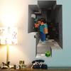 Autocolant de perete - Minecraft - Decal 3D - PVC - Multicolor - Gri